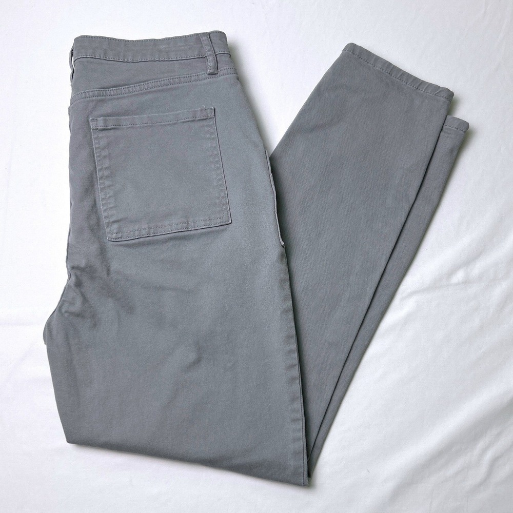 Banana Republic Womens Utility High Rise Straight Leg Pants Size 12 Grey Stretch